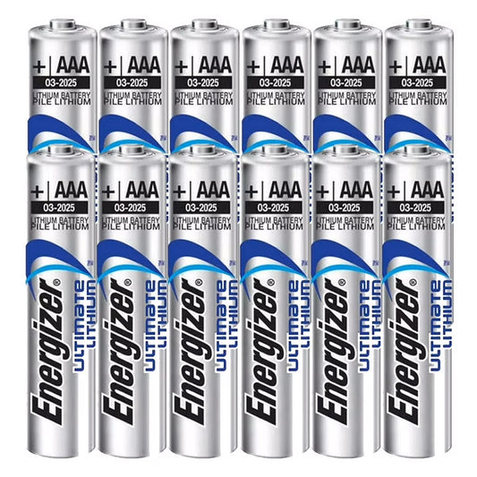 Energizer AAA L92 Lithium Batteries – 12 Pack