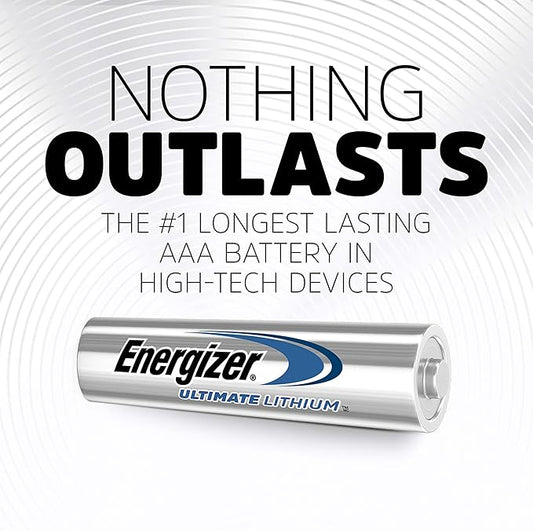 Energizer AAA L92 Lithium Batteries - 2 Pack