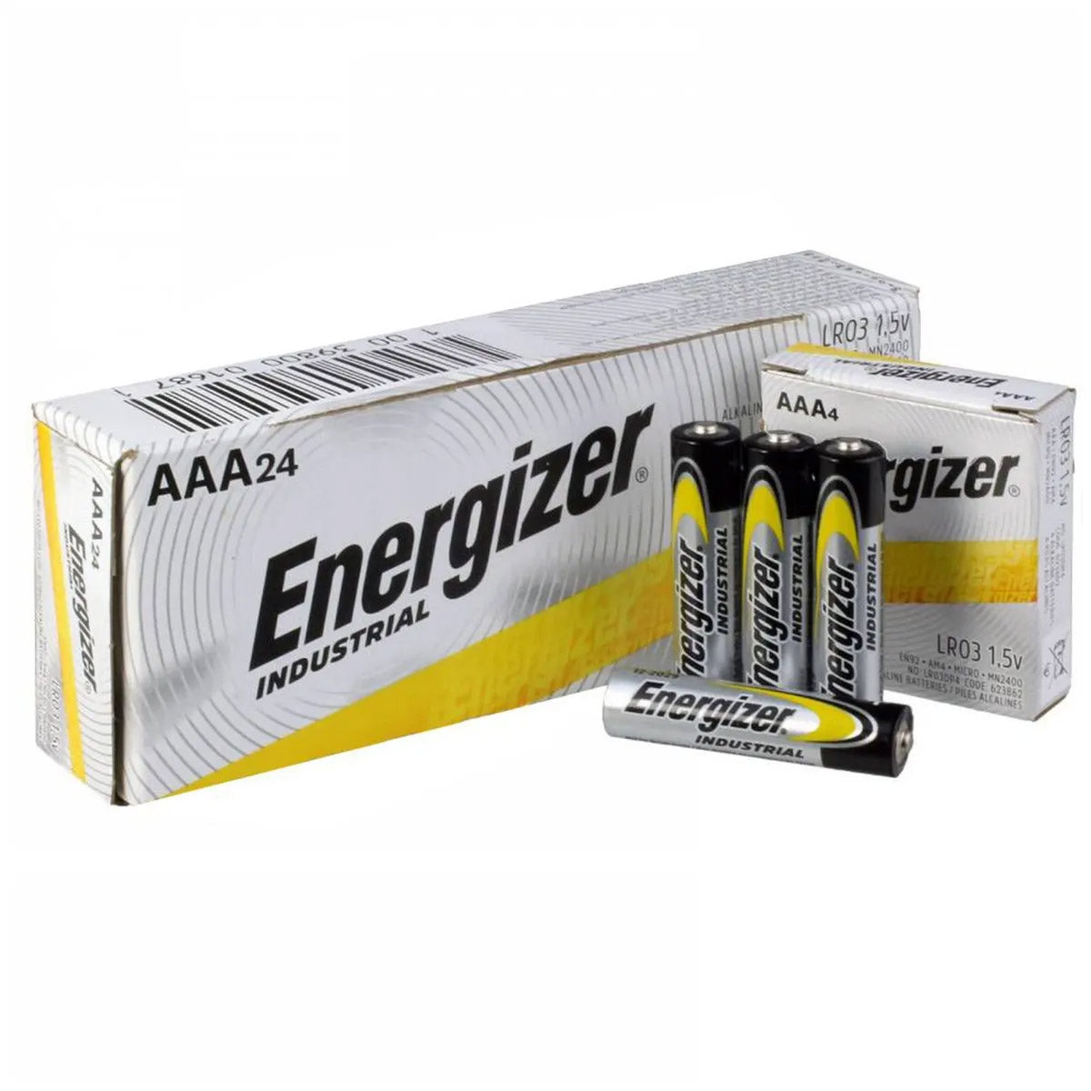 20 Batterie AAA Alcaline ENERGIZER Industriali 1.5V - LR03, Scadenza 2031, Made In USA