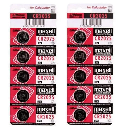 Maxell CR2025 3V Lithium Coin Battery on Tear Strip - Per Unit