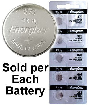 Energizer 373 (SR916SW) Silver Oxide Watch Battery. On Tear Strip