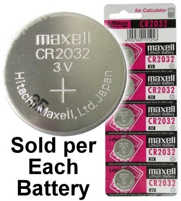 Maxell CR2032 3 Volt Lithium Coin Battery On Tear Strip – Batteries and  Butter