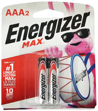 Energizer Alkaline E92 AAA 2 Pack
