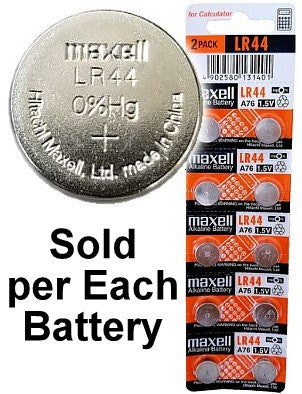 6 Pack MAXELL AG13 LR44 A76 357 Alkaline Button Cell Batteries 1.5 Volt  Alkaline