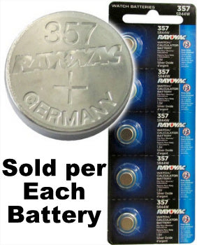 Rayovac LR44 (A76, 357, AG13) 1.5V Alkaline Button Battery - Per unit
