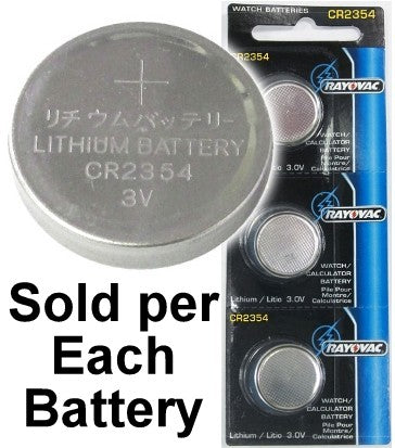 Rayovac RV2354 (CR2354) 3V Lithium Coin Battery On Tear Strip - Per Unit