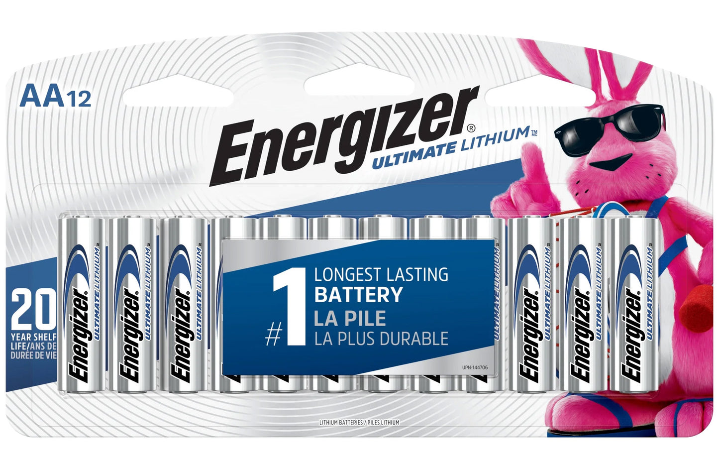 Energizer AA Lithium Batteries L91 – 12 Pack