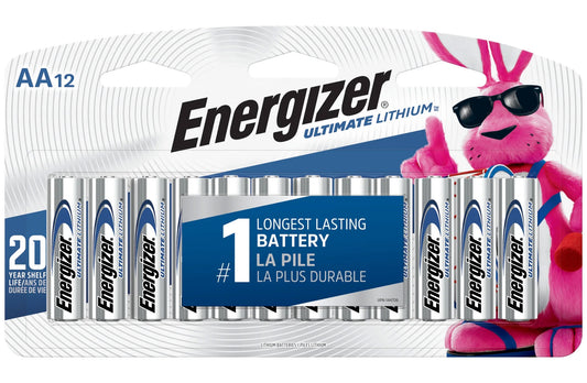 Energizer AA Lithium Batteries L91 – 12 Pack
