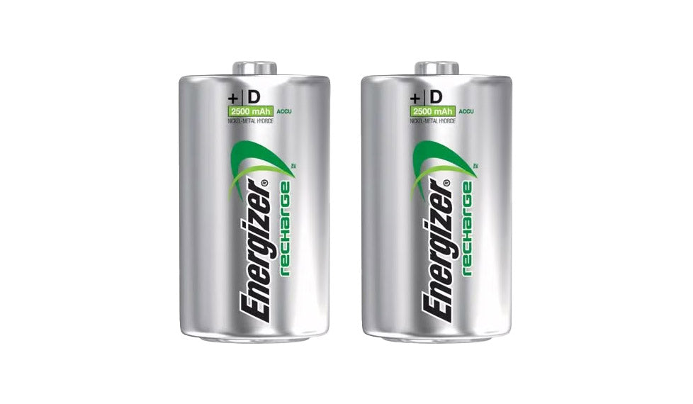 Energizer Rechargeable D Size DNH2 NiMH Batteries - 2 pack