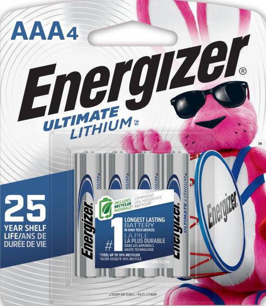 Energizer L92 AAA Lithium Batteries – 4 Pack