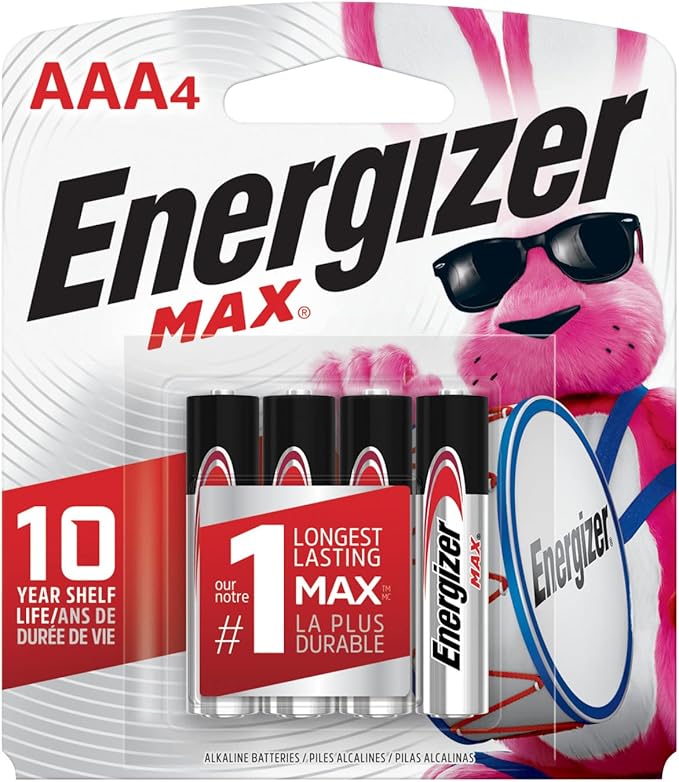 Energizer Max AAA Alkaline Batteries 4 Pack