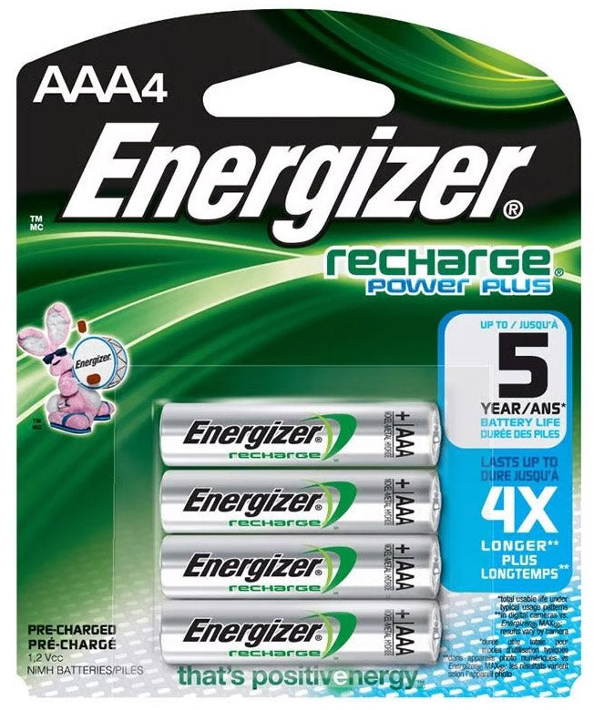 Energizer Rechargeable AAA NH12 Batteries 4 Pack