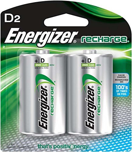 Energizer Rechargeable D Size 2 pack