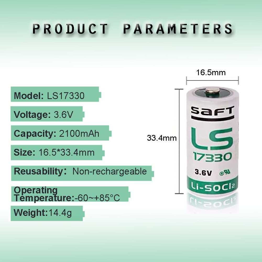 SAFT LS17330 2/3A 3.6 Volt Lithium Battery - Per Unit – Batteries