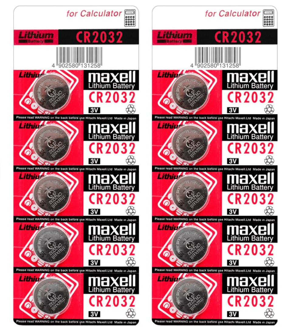 Maxell CR2032 3V Lithium Coin Battery On Tear Strip - Per Unit