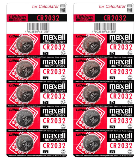 Maxell CR2032 3V Lithium Coin Battery On Tear Strip - Per Unit