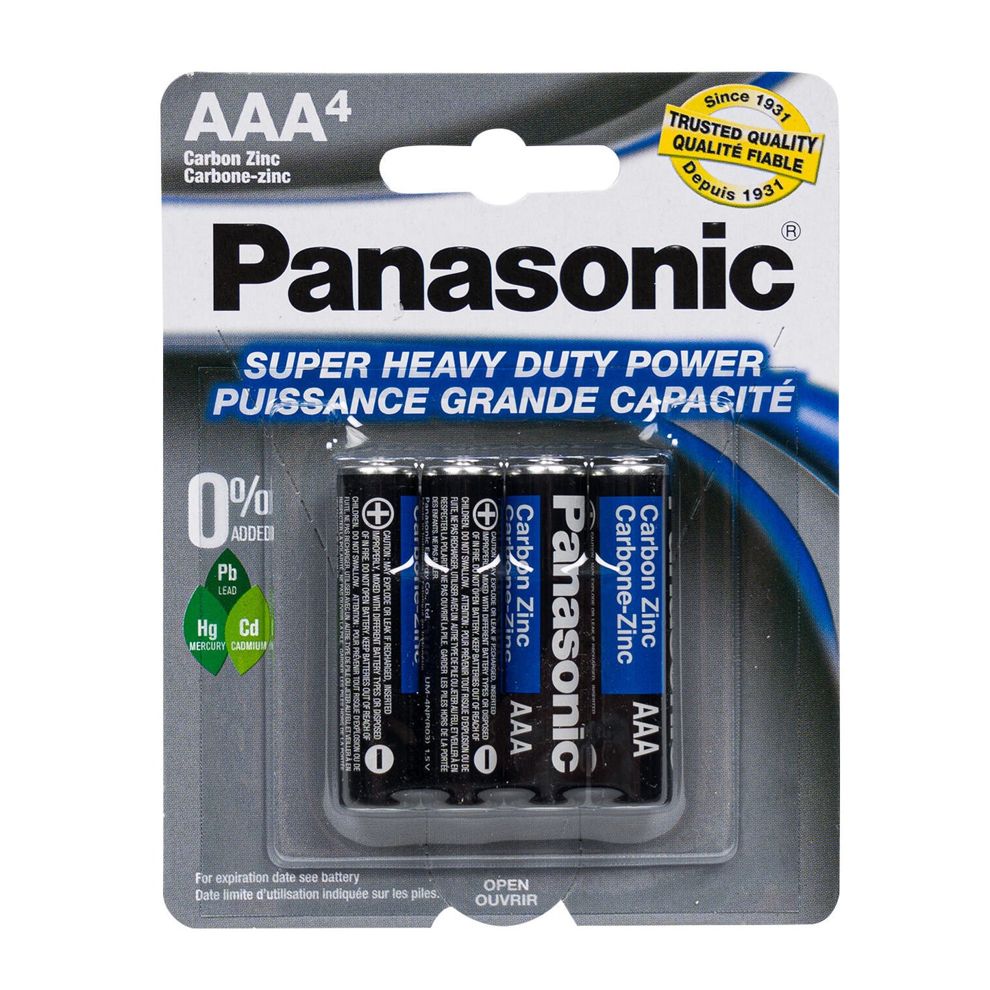 Panasonic AAA Heavy Duty Batteries - 4 Pack