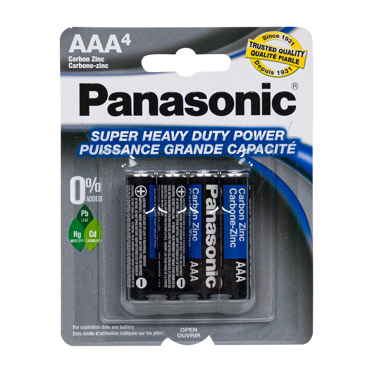Panasonic AAA Heavy Duty Batteries - 4 Pack