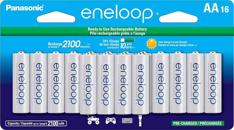 Panasonic AA Eneloop Rechargeable - 16 Pack