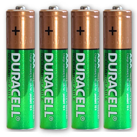 Duracell DX2400 Rechargeable AAA Batteries - 4 Pack