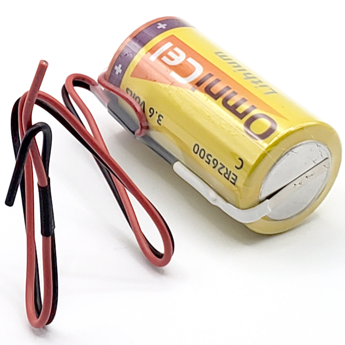 OmniCel ER26500-W C Size 3.6V 8.5Ah Lithium Battery with Wire Leads - Per Unit