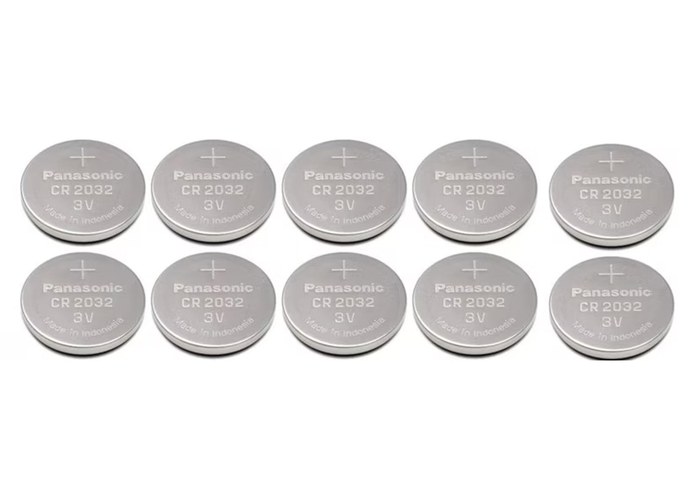 Panasonic CR2032 3V Lithium Coin Battery - 10 Pack