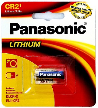 Panasonic CR2 Lithium 3 Volt Photo Power Battery Carded, Dated 2030