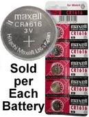 Maxell Lithium CR1616 on Tear Strip. Exp. 6 - 2031