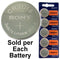 Sony CR2016 3 Volt Lithium Coin Battery On Tear Strip, Latest Bubble Raised Blister Packaging, 2029