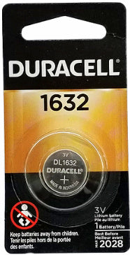 Duracell DL1632 3 Volt Lithium Coin Cell, 1-pack