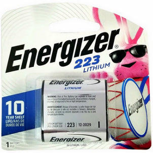 Energizer 223A 6 Volt Photo Lithium Battery Carded, "12-2029" Date # EL223APBP