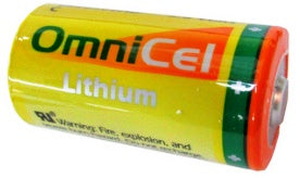 OmniCel ER14250 3.6V 1/2AA Lithium Battery with Axial Pins