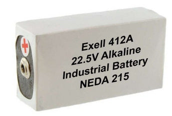 Exell Batteries 412A (NEDA 215, 15F20, BLR122) 22.5V Alkaline Battery