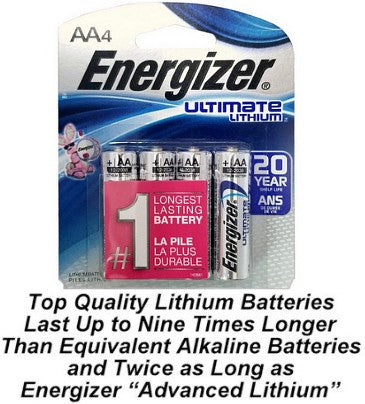 Energizer Lithium L91 AA 4-Pack