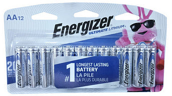 Energizer L91 AA Ultimate Lithium Battery 12-Pack, Blister Carded # L91SBP-12 AA
