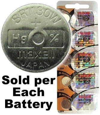 Maxell Hologram SR1130W (389) Silver Oxide Watch Battery On Hologram Tear Card. Exp. 02-2020