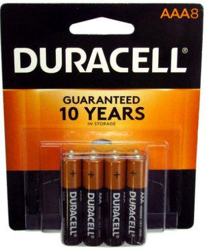 Duracell MN2400B8 AAA 8 Blister Pack AAA Made in USA, Exp. 3 - 2030