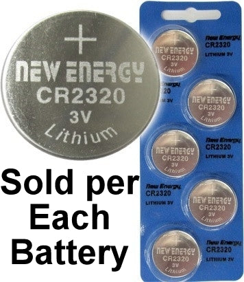 New Energy CR2320 3V Lithium Coin Cell, on Card