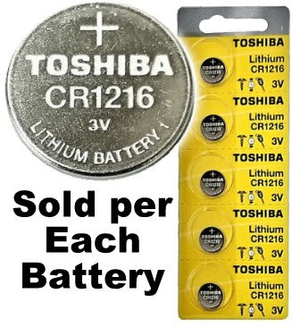 Toshiba CR2016 Battery 3V Lithium Coin Cell, Bulk