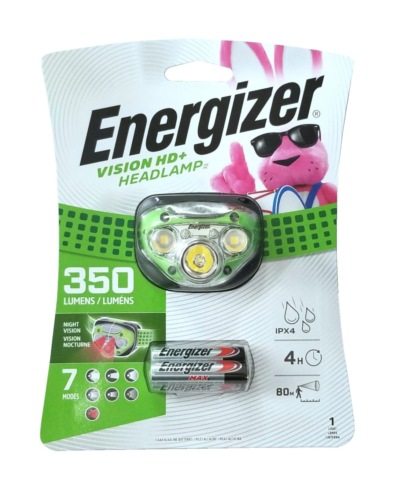 Energizer Vision HD+ Headlight, 350 Lumens
